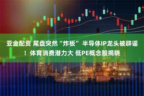亚金配资 尾盘突然“炸板” 半导体IP龙头被辟谣！体育消费潜力大 低PE概念股揭晓